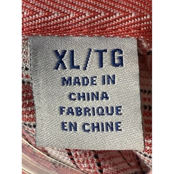 Tommy Bahama Men's XL‎ Red White Plaid Short Sleeve Button Down 100% Silk - Picture 7 of 9